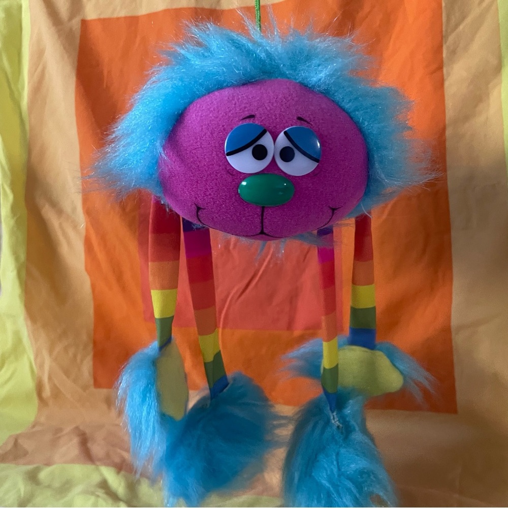 1982 Amtoy Goofball 80s Nostalgia Fuzzy Toy Rainbow Legs